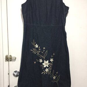VINTAGE LIZ CLAIBORNE DENIM DRESSES SIZE 14